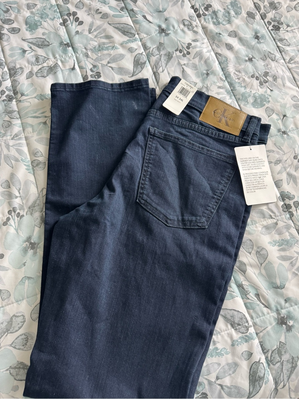 Calvin Klein Men's Navy Straight Leg Jeans